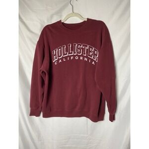 Hollister California Burgundy Crewneck Sweatshirt Size S